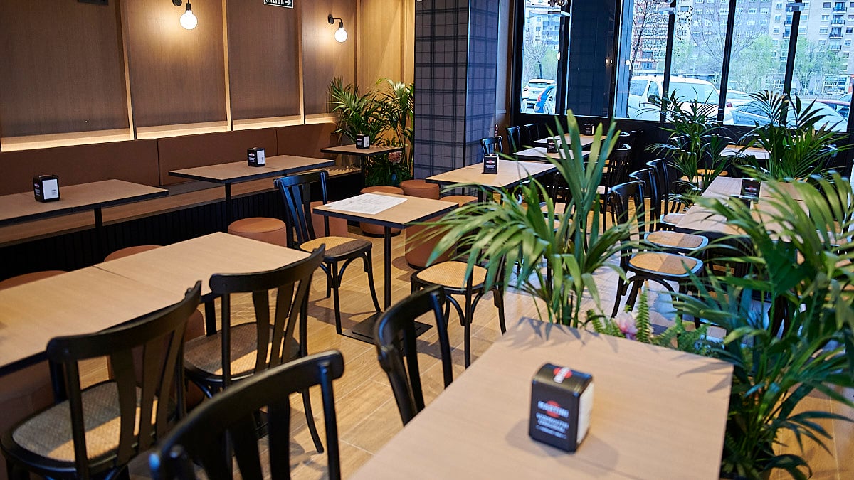 Arriola Arena, nuevo establecimiento hostelero en la calle Pablo Antoñana, en el barrio Arrosadía de Pamplona. PABLO LASAOSA