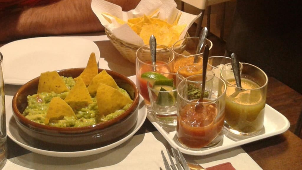 Selección de nachos en el restaurante El Mexicano de Pamplona. Foto: TripAdvisor.