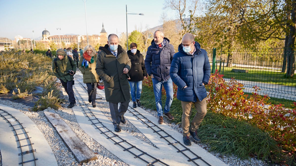 La Comisión de Presidencia del Ayuntamiento de Pamplona visita las instalaciones del Centro de Interpretación del Ferrocarril y las Vías Verdes de Navarra de Trinitarios, PABLO LASAOSA