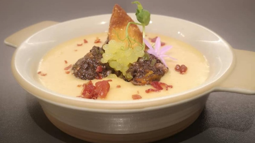 Uno de los pintxos de autor del Bar Monasterio de Pamplona. Foto: Bar Monasterio.