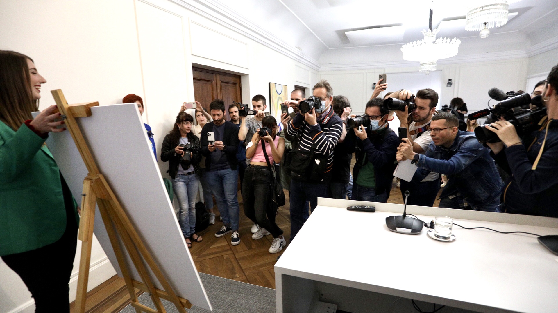 Olaia Merino Erviti, autora del cartel de San Fermín 2022. ÍÑIGO ALZUGARAY