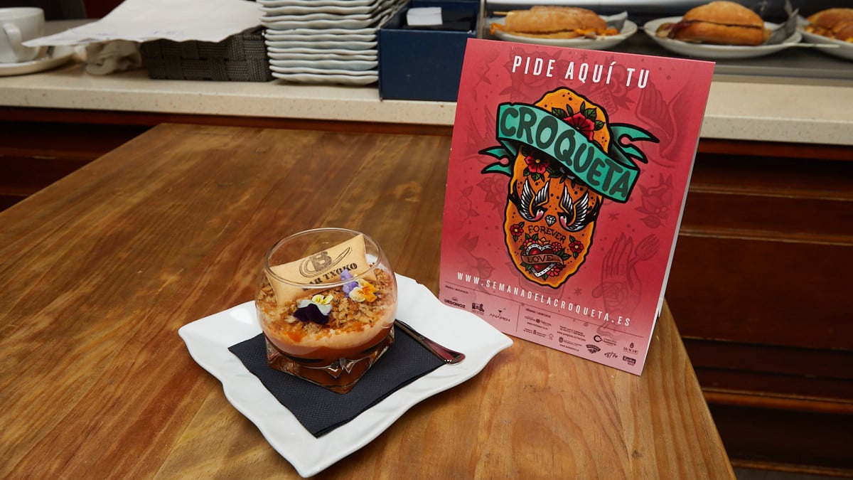 Croqueta Invertida del Bar Txoko de la Plaza del Castillo de Pamplona. IÑIGO ALZUGARAY