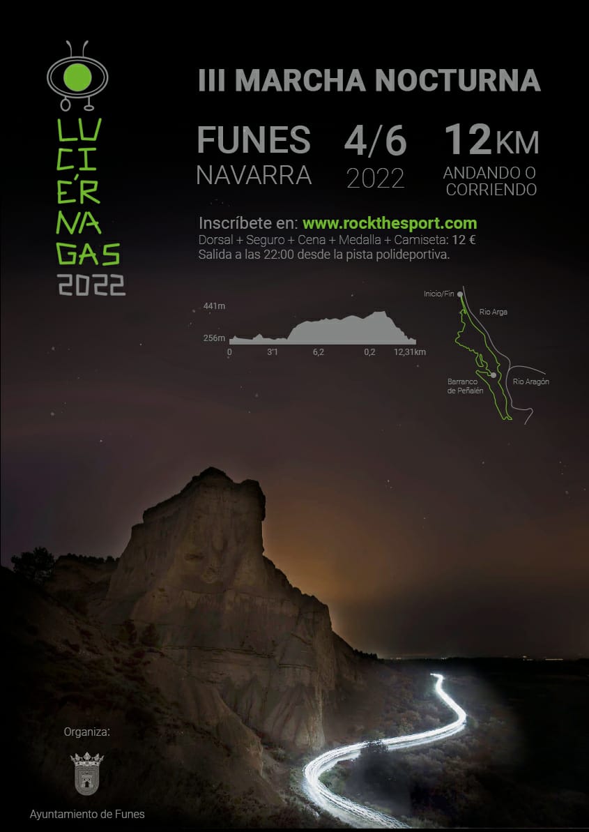 Cartel de la III marcha nocturna de Luciérnagas Peñalén. CECIDA