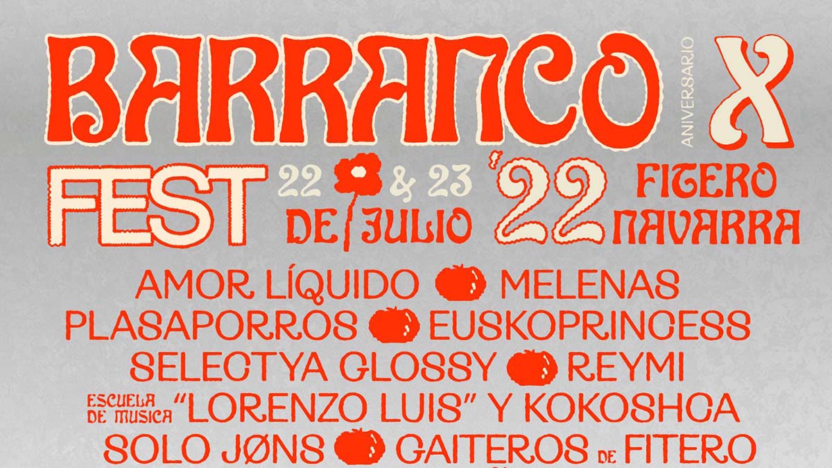 Cartel Festival Barrancofest en Fitero. BARRANCOFEST