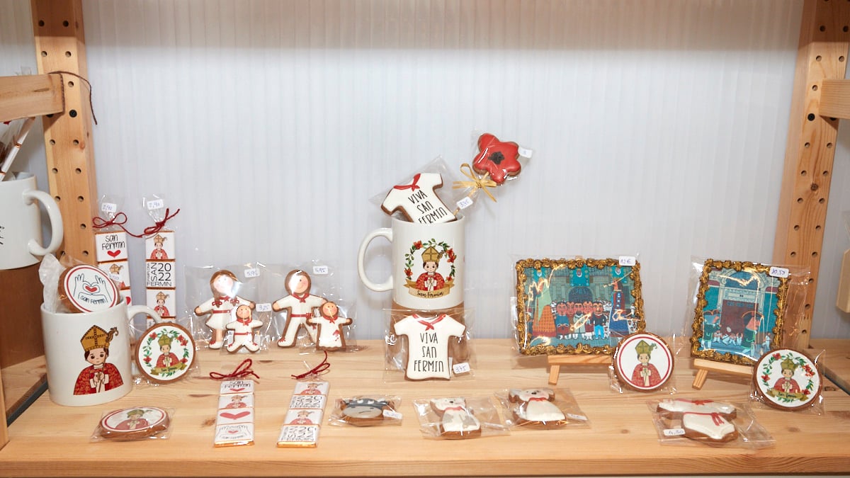 Tienda de galletas 'The Cookie Show' en la calle Francisco Bergamin de Pamplona. IÑIGO ALZUGARAY