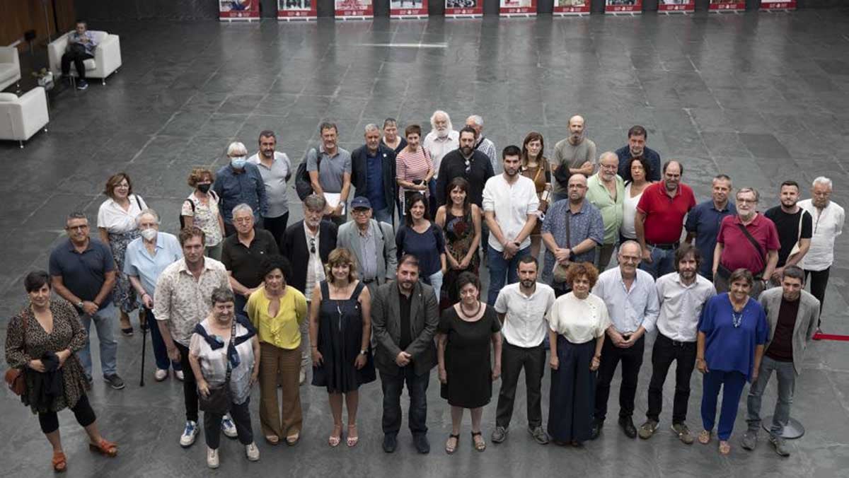 Exposición "Hombres y mujeres de puño en alto. 100 años de comunismo en Navarra"  en el Parlamento foral. PARLAMENTO DE NAVARRA