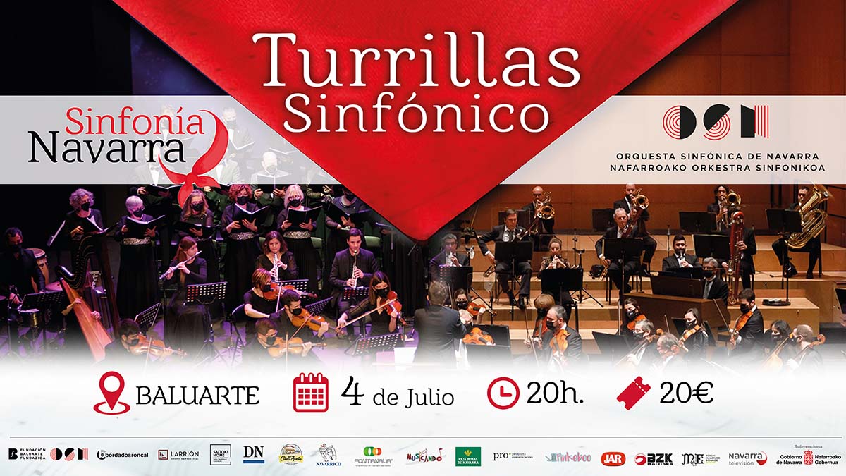 Cartel oficial del concierto 'Turrillas Sinfónico' de la 	
La Orquesta Sinfónica de Navarra y Sinfonía Navarra. ORQUESTA SINFÓNICA DE NAVARRA