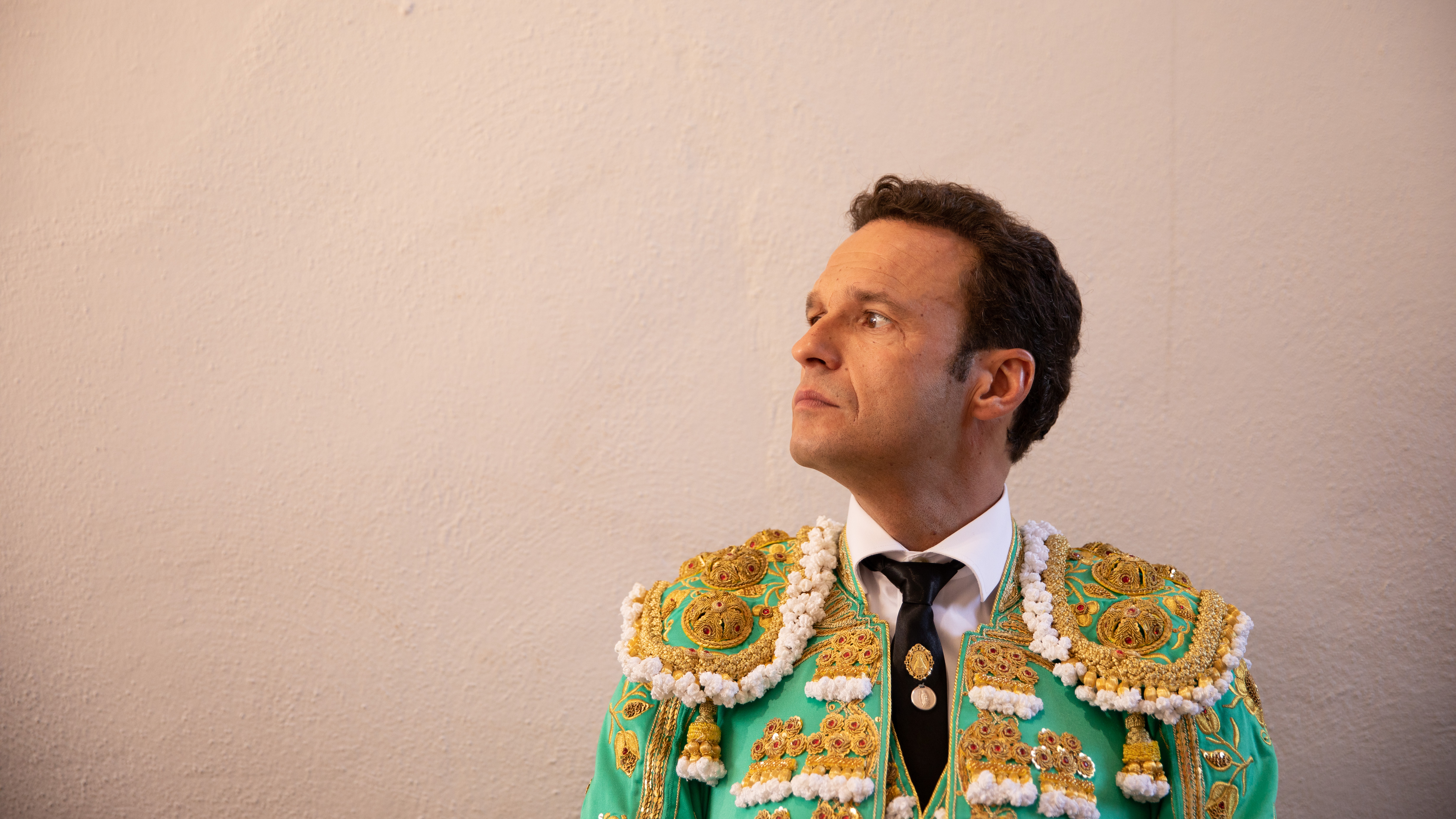 Antonio Ferrera minutos antes de la corrida de Miura de la Feria del Toro de Pamplona durante San Fermín. MAITE H. MATEO