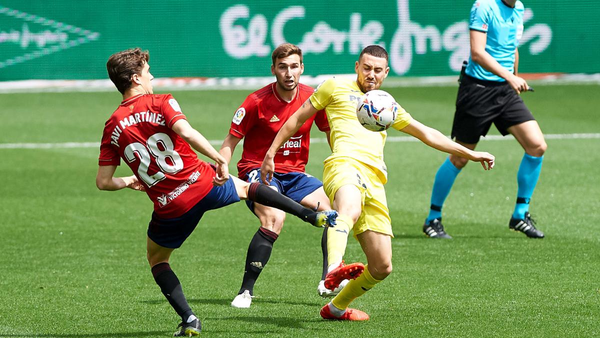 Moi Gómez, durante un parte frente a Osasuna. EUROPA PRESS