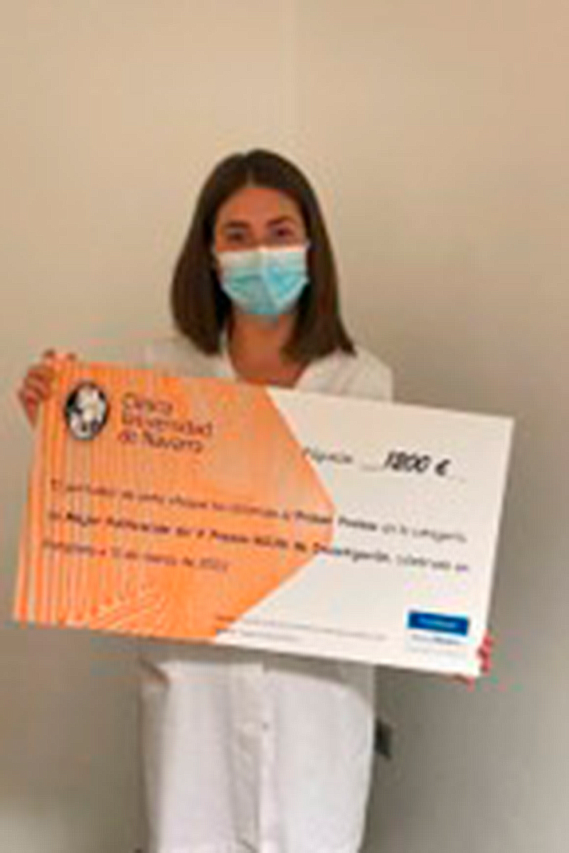 Lara Gil, residente premiada por su investigación en la CUN. CEDIDA