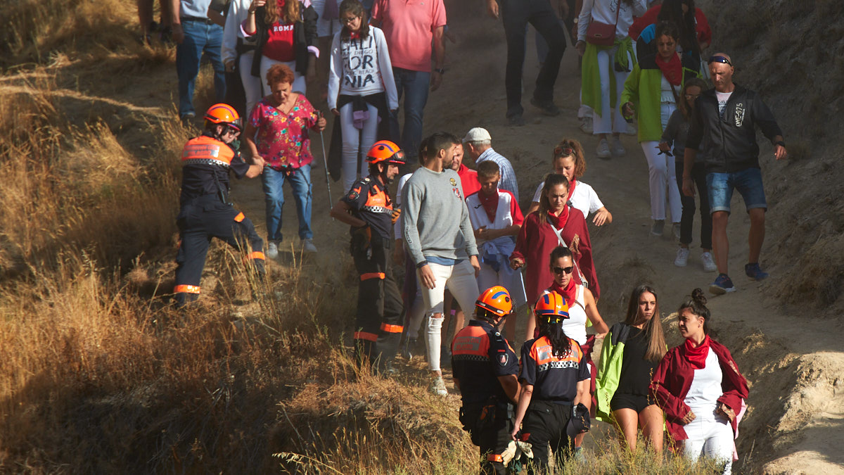 Cuarto encierro del Pilón de las Fiestas de Falces 2022 con vaquillas de la ganadería de Lastur de Iziar. IÑIGO ALZUGARAY