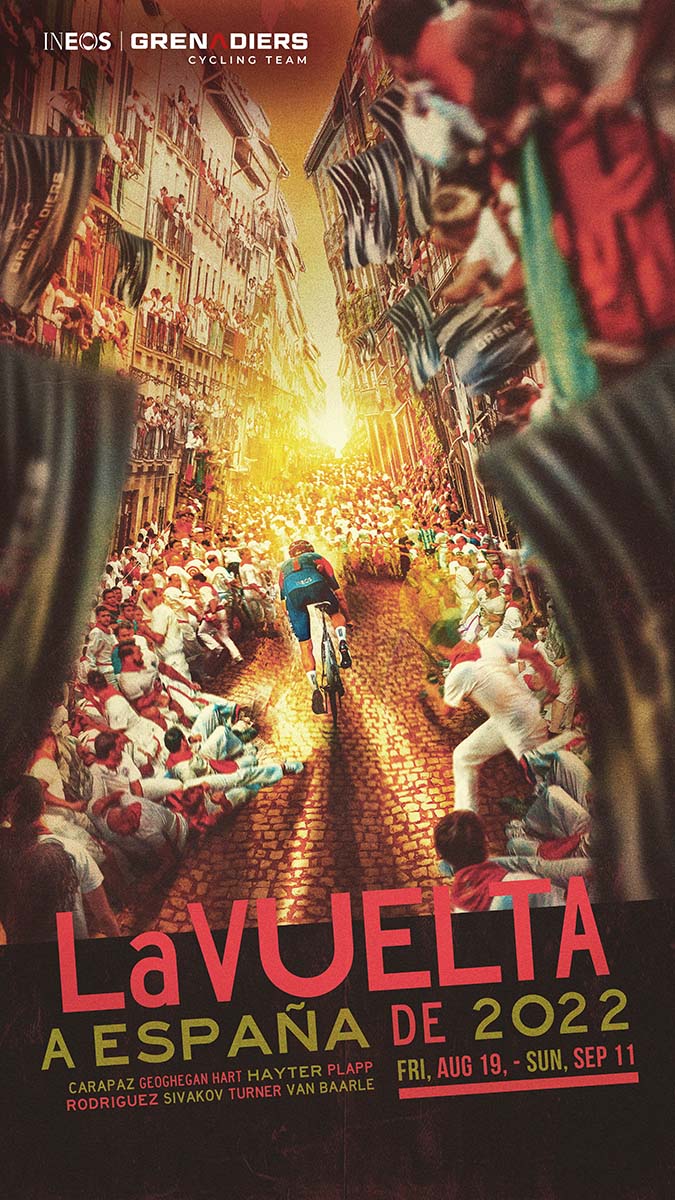 El cartel creado por Neil Jamieson para La Vuelta 2022. CEDIDA