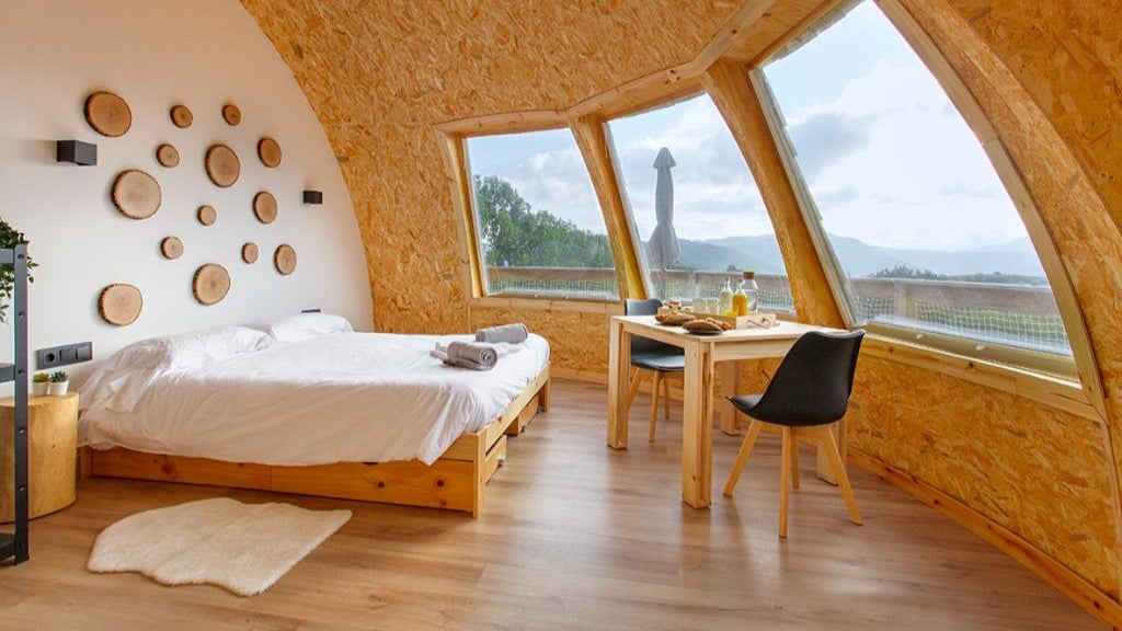 Así es el interior de la Suite Izeia, de Irati Barnean. Foto: Irati Barnean.