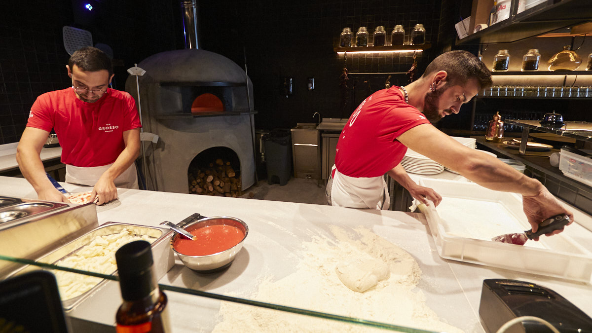 Grosso Napoletano, nueva pizzería en la calle Amaya de Pamplona. IÑIGO ALZUGARAY