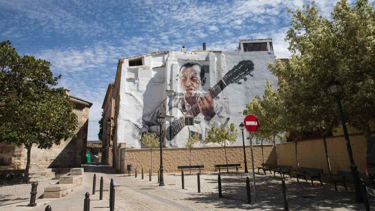 Uno de los murales de arte urbano de Tudela. Foto: Avant Garde Tudela.