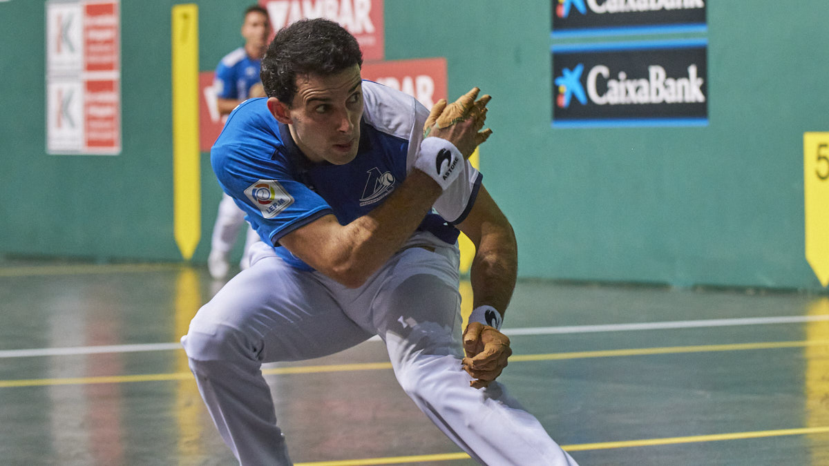 Final del Masters Caixabank de parejas de pelota mano entre Ezkurdia-Mariezkurrena II y Altuna III-Imaz celebrado en el Navarra Arena de Pamplona. IÑIGO ALZUGARAY