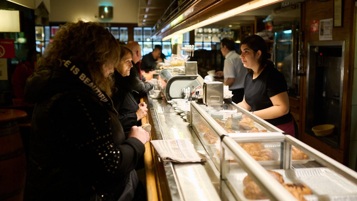 Cafetería Reta, en la Plaza de la Libertad 8 de Pamplona. PABLO LASAOSA