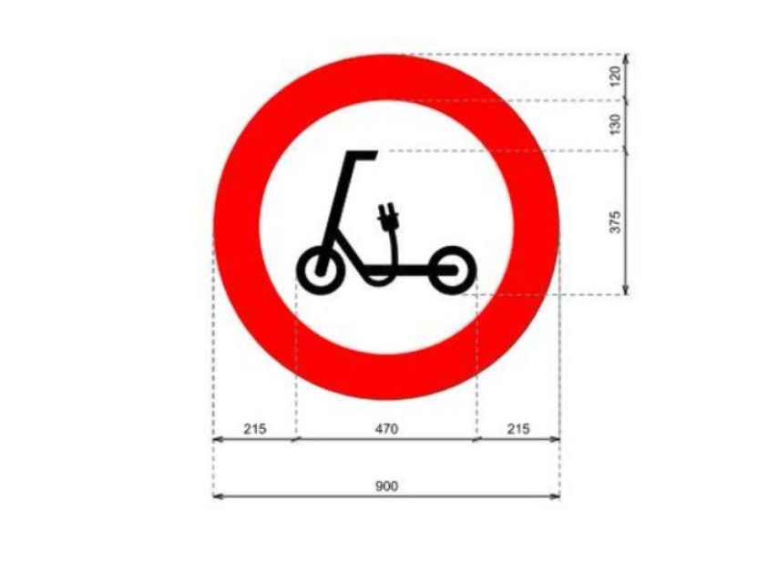 Señal R118: Prohibición de acceso a vehículos de movilidad personal.