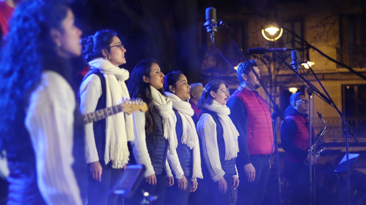 Concierto góspel de Navidad en el paseo de Sarasate. CEDIDA