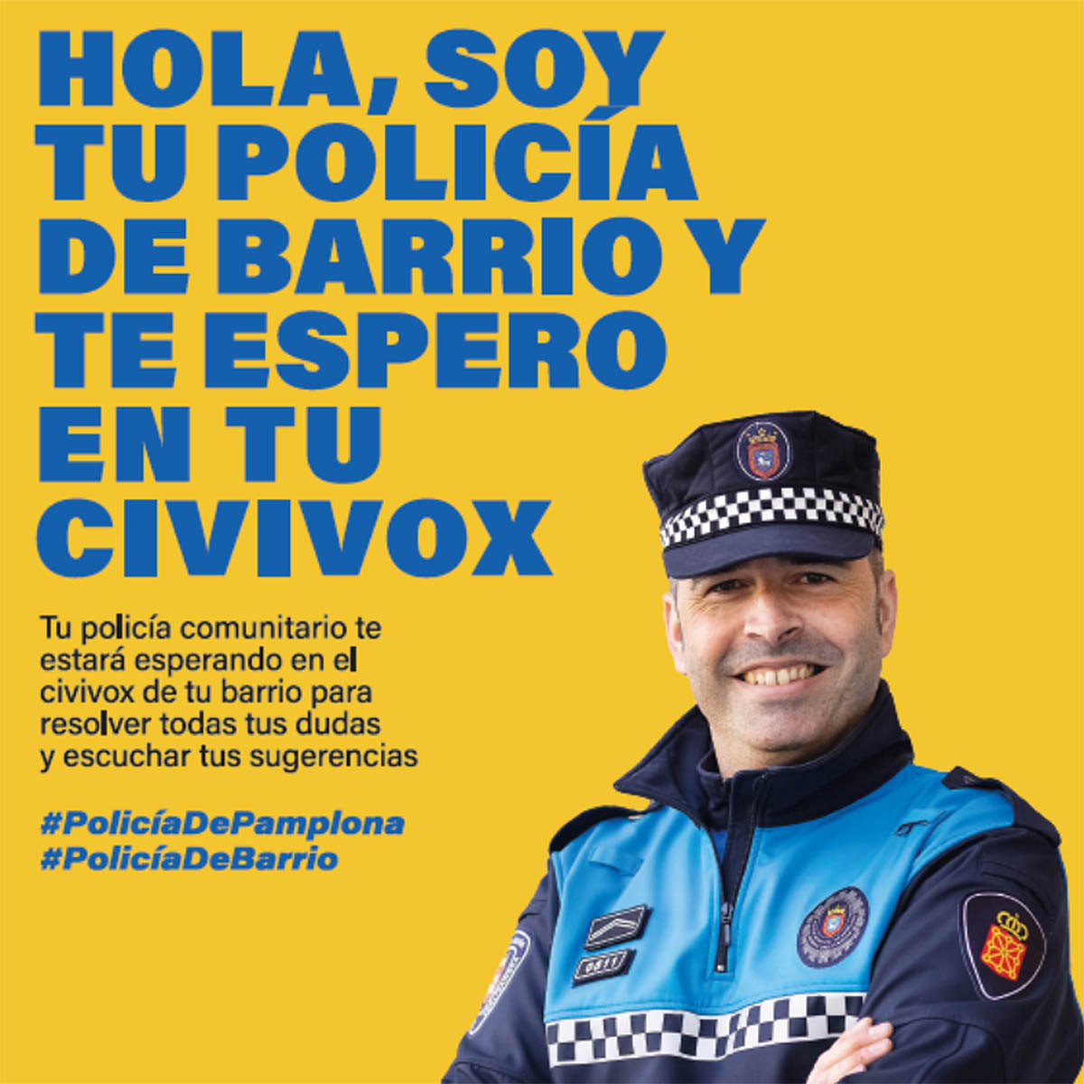Cartel promocional de la campaña 'Policía Comunitaria en Civivox'. CEDIDA