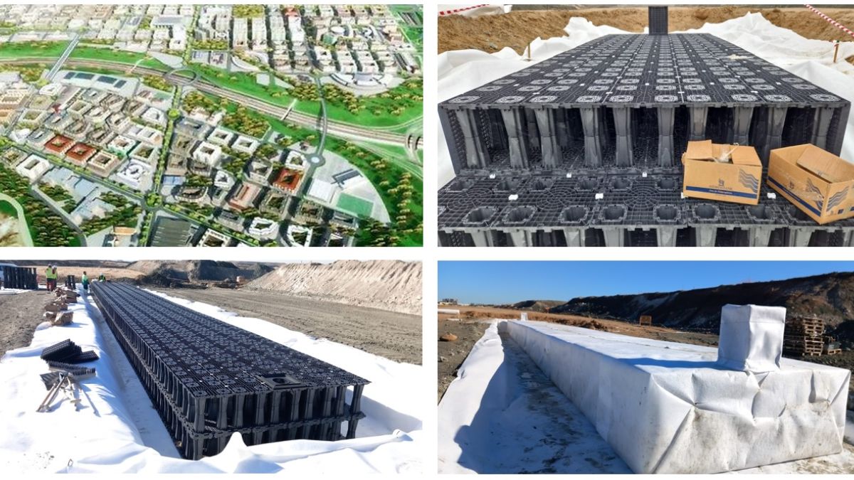 Desarrollo urbanístico de Valdecarros y material suministrado por Hidrostank. HIDROSTANK