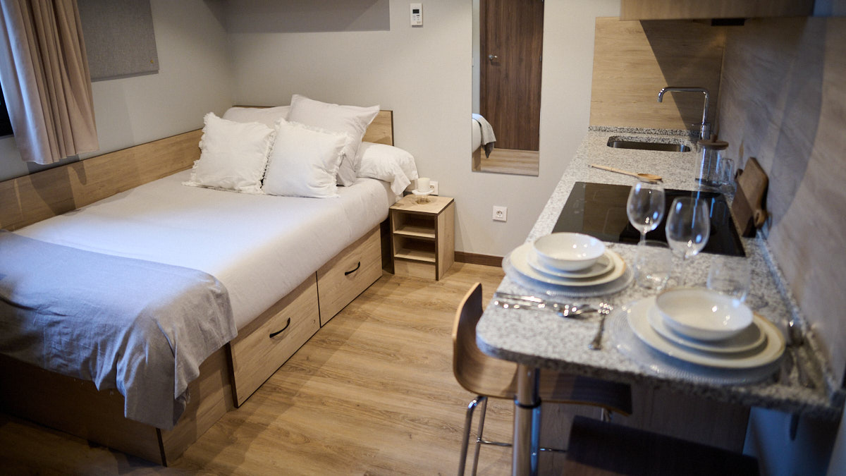 Residencia de estudiantes Livensa Living en la calle Valle de Salazar 2 de Pamplona. PABLO LASAOSA