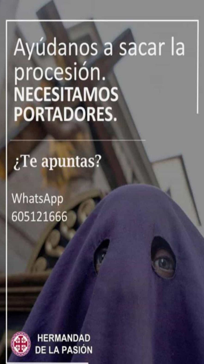 Imagen del cartel de la Hermandad de la Pasión de Pamplona. CEDIDA