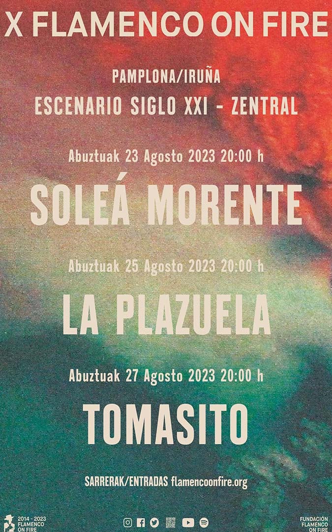 Cartel del Festival Flamenco On Fire 2023. CEDIDA