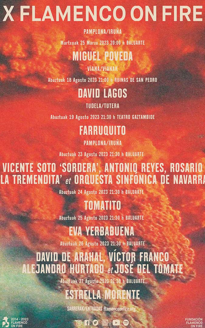 Cartel del Festival Flamenco On Fire 2023. CEDIDA