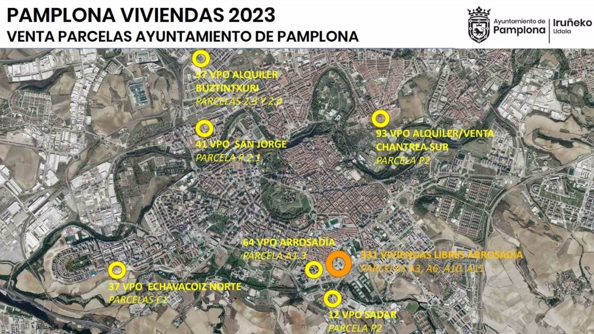 Mapa con la distribución de las viviendas - AYUNTAMIENTO DE PAMPLONA
