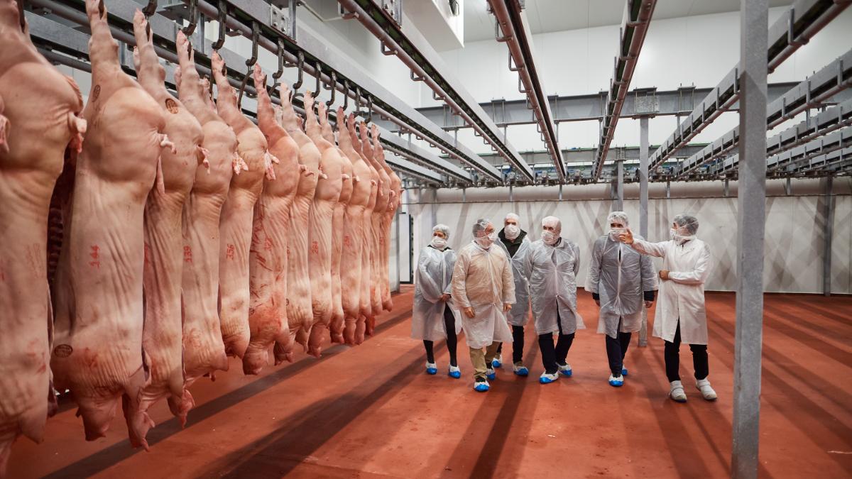 Fábrica navarra de Cárnicas Iruña en Lumbier. ARCHIVO