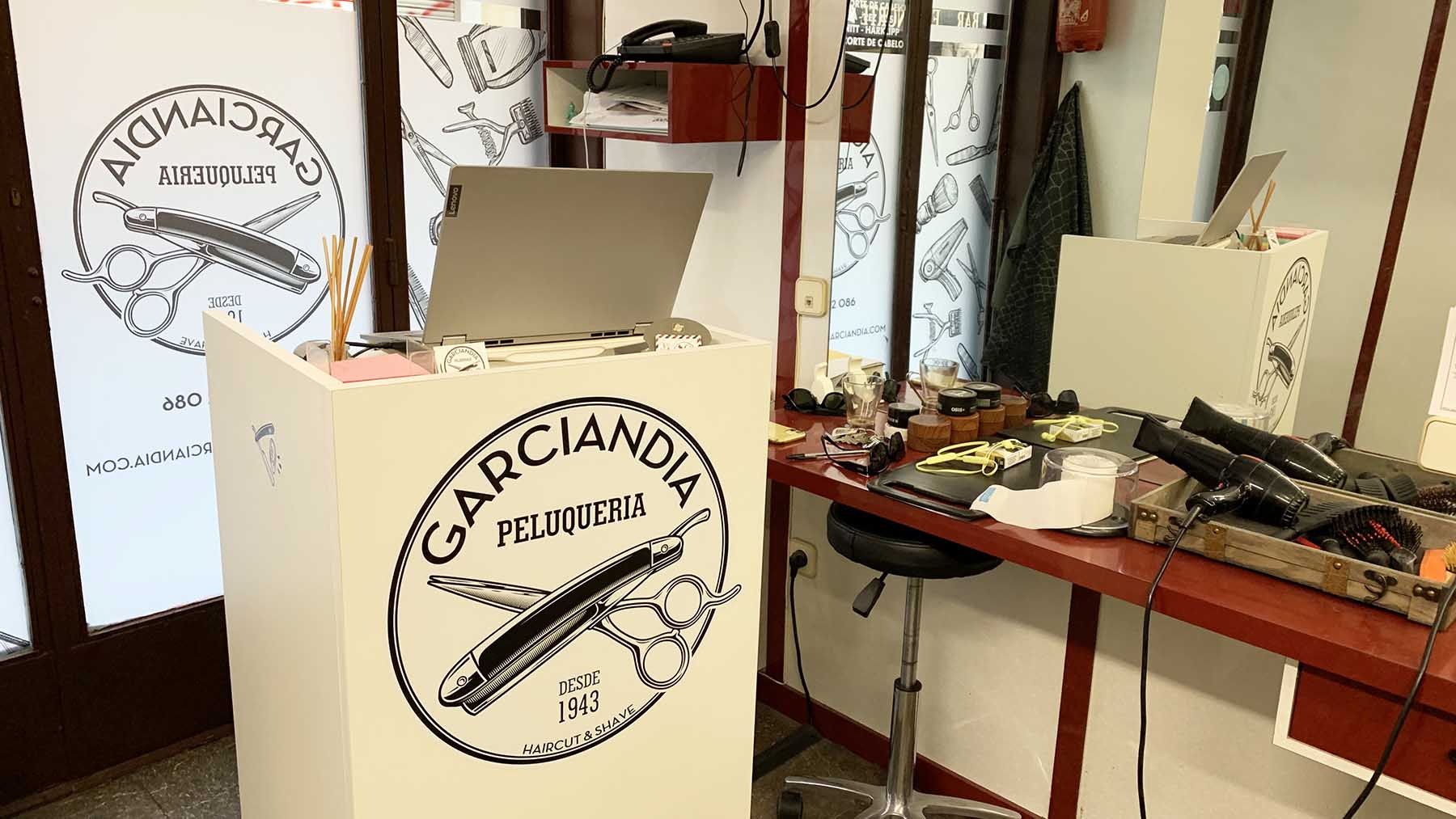 Peluquería Garciandía en la calle San Gregorio de Pamplona. Navarra.com