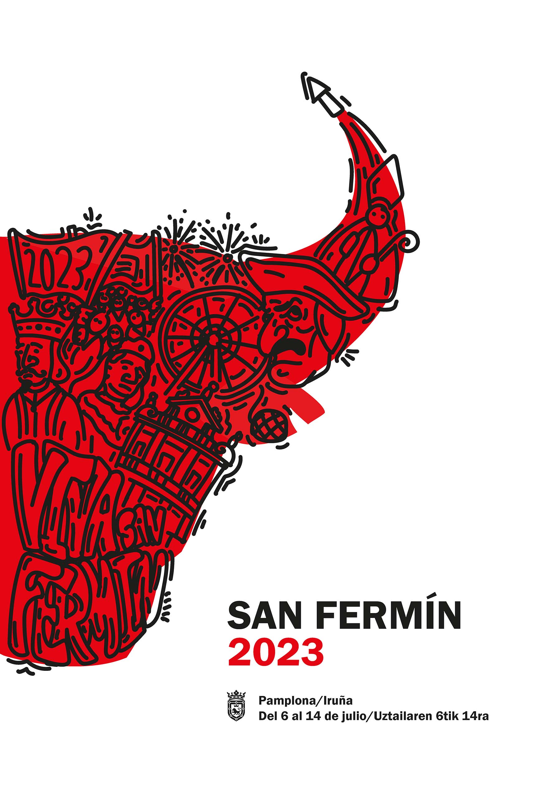 Cartel de San Fermín nº 3 - Chupinazo.
