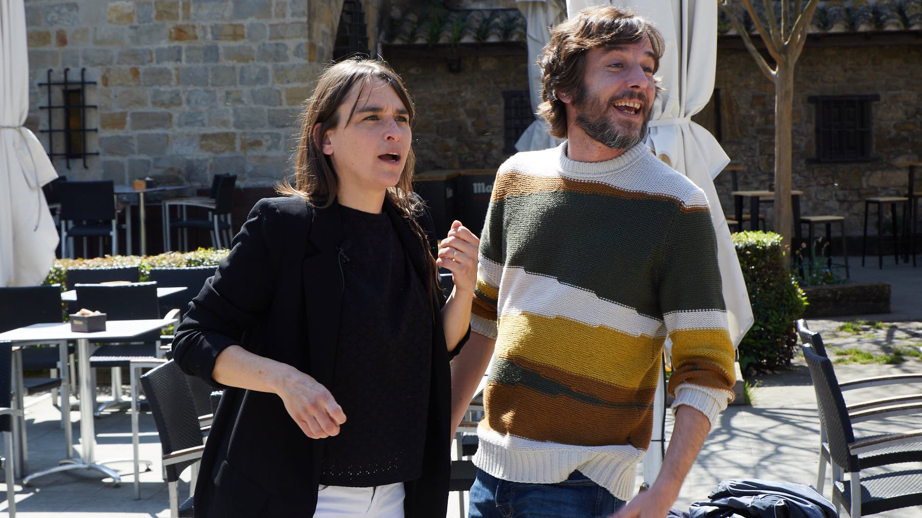 Contigo Navarra presenta a los candidatos de la coalición al Parlamento de Navarra en las próximas elecciones, en el Mesón del Caballo Blanco de Pamplona. IÑIGO ALZUGARAY