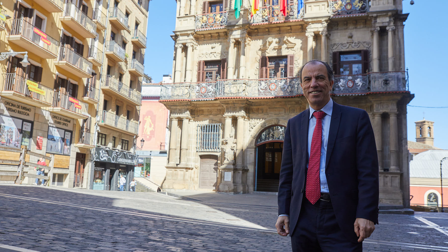 Carlos García Adanero, candidato del PP a la alcaldía de Pamplona. IÑIGO ALZUGARAY