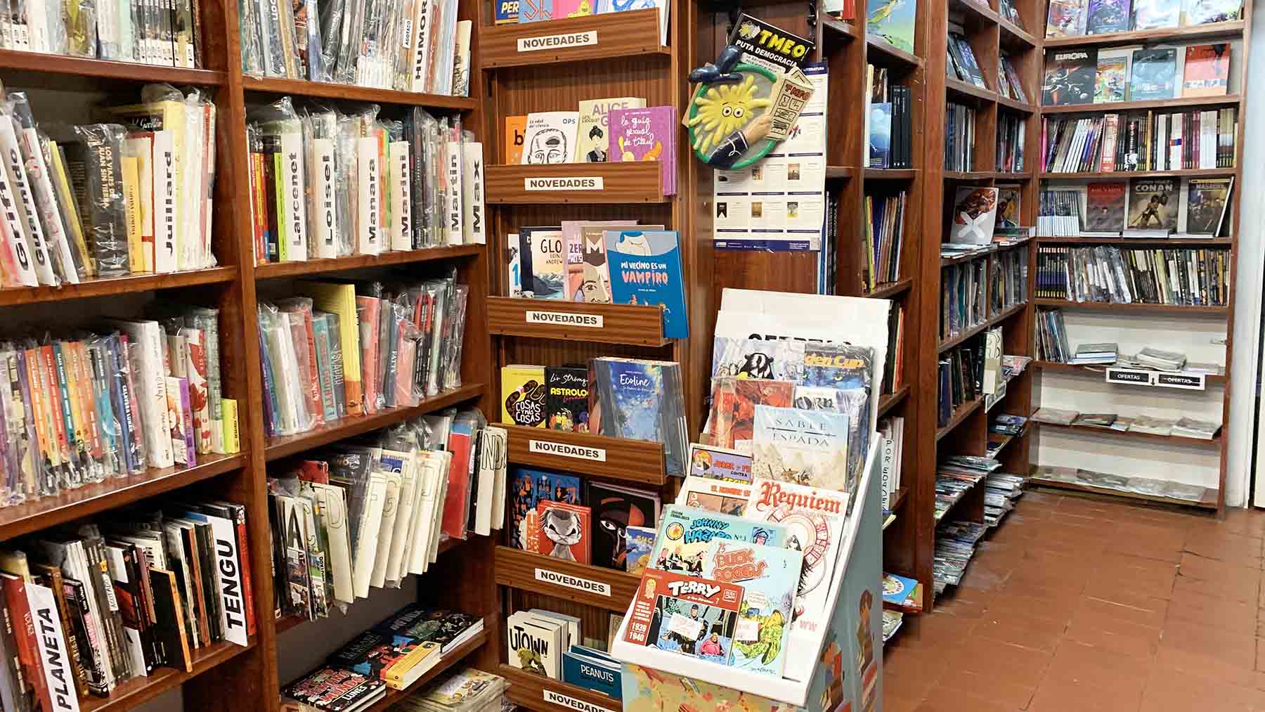 Cómics en la tienda TBO en la calle de la Merced en Pamplona. Navarra.com