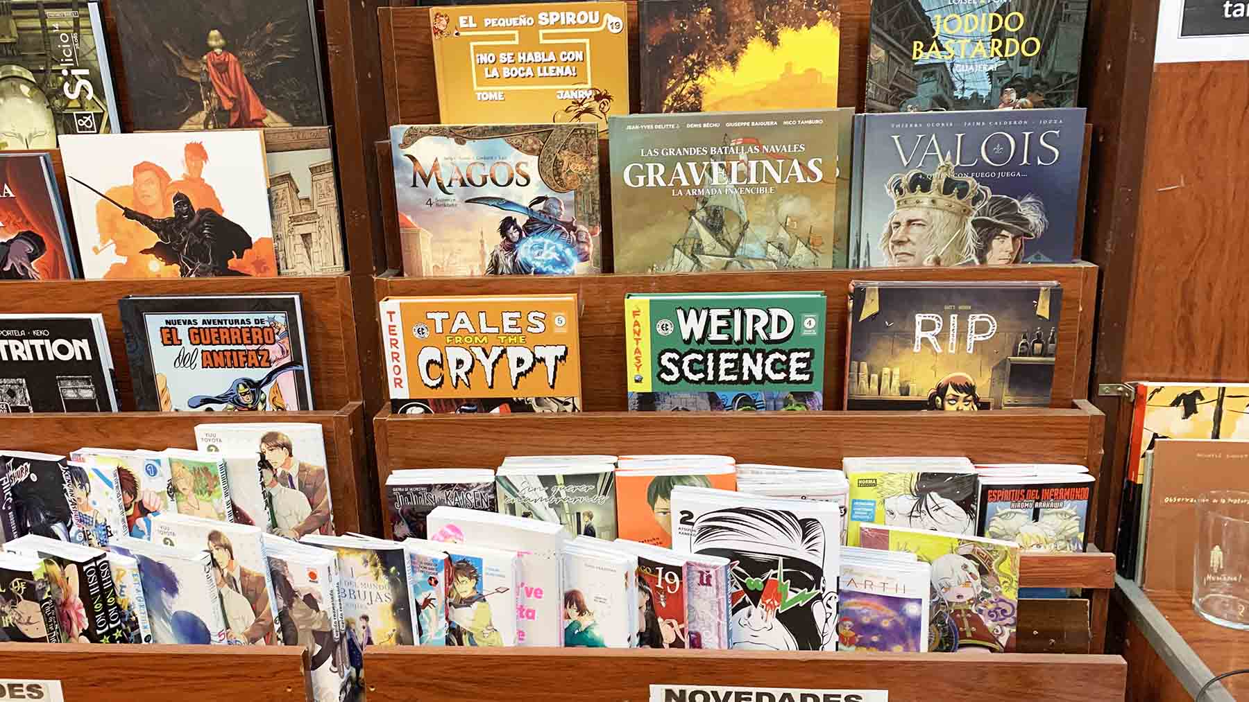 Cómics en la tienda TBO en la calle de la Merced en Pamplona. Navarra.com