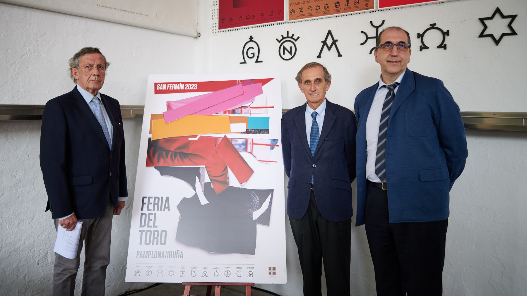 Presentación del cartel de toros y toreros para la Feria del Toro de San Fermín 2023. PABLO LASAOSA