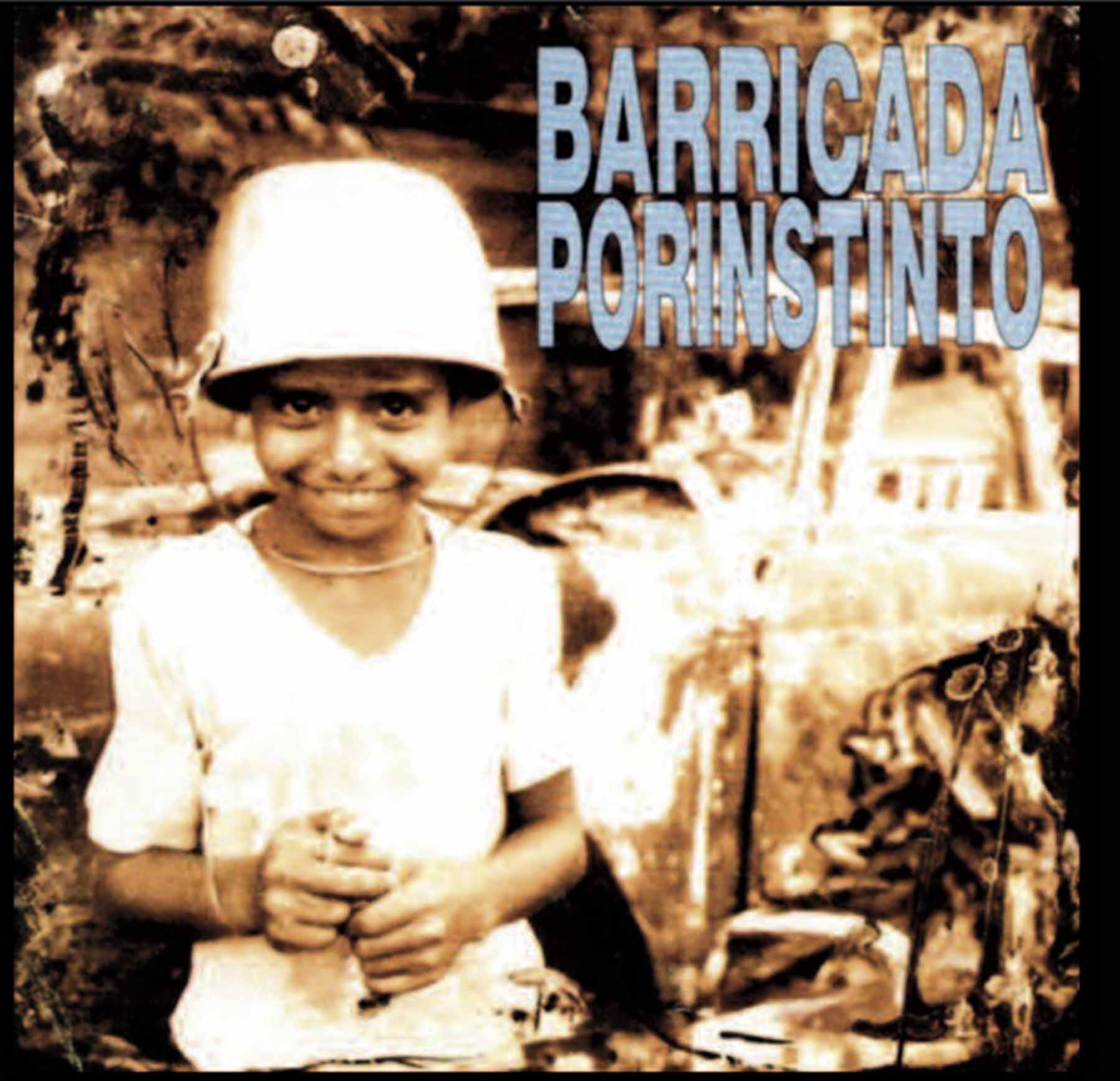 Caratula del disco Por instinto de la banda de rock Barricada (Foto Xavier Landa, cortesía del autor).