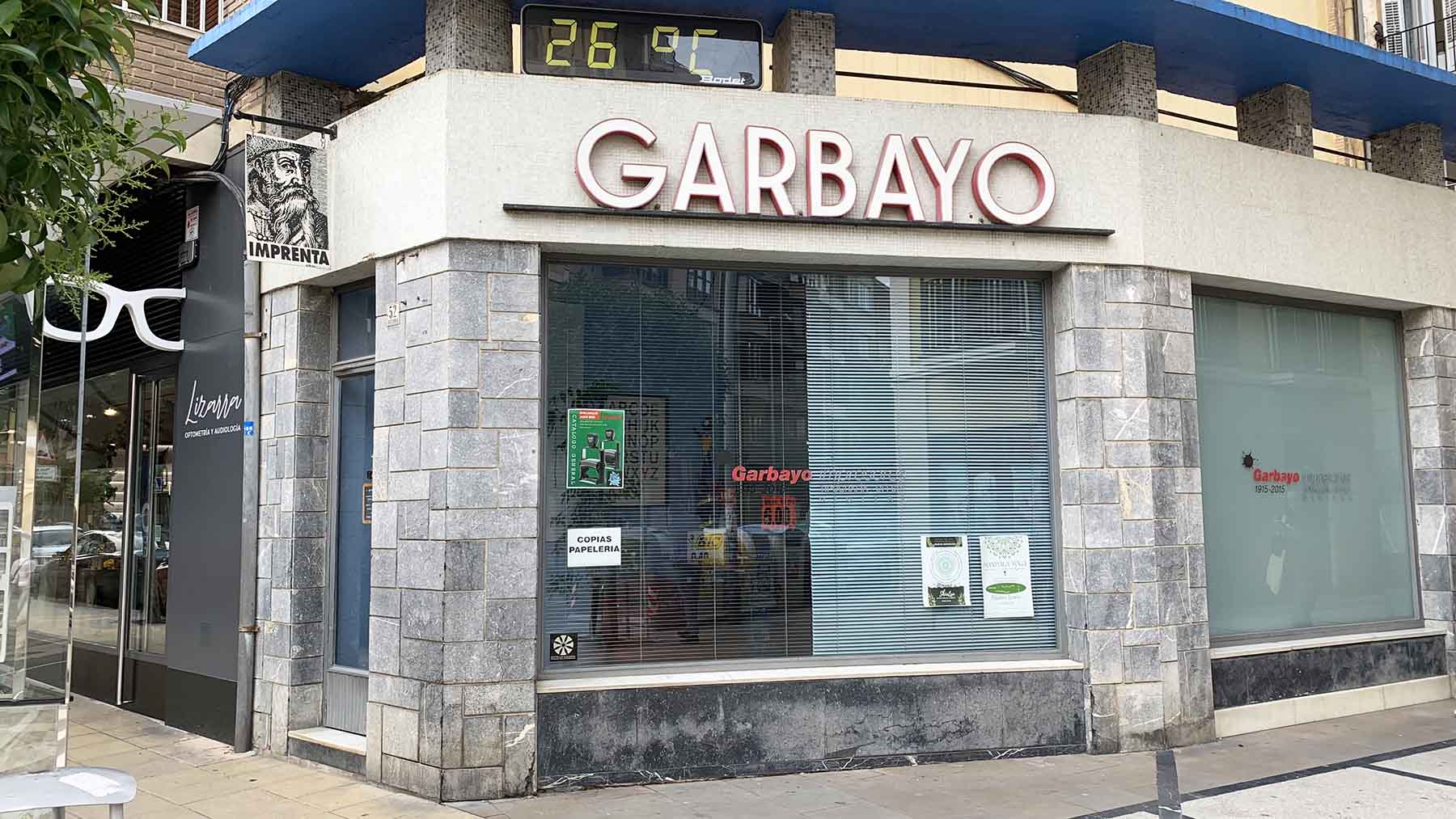 Fachada de la imprenta Garbayo que da al Paseo de la Inmaculada en Estella. Navarra.com