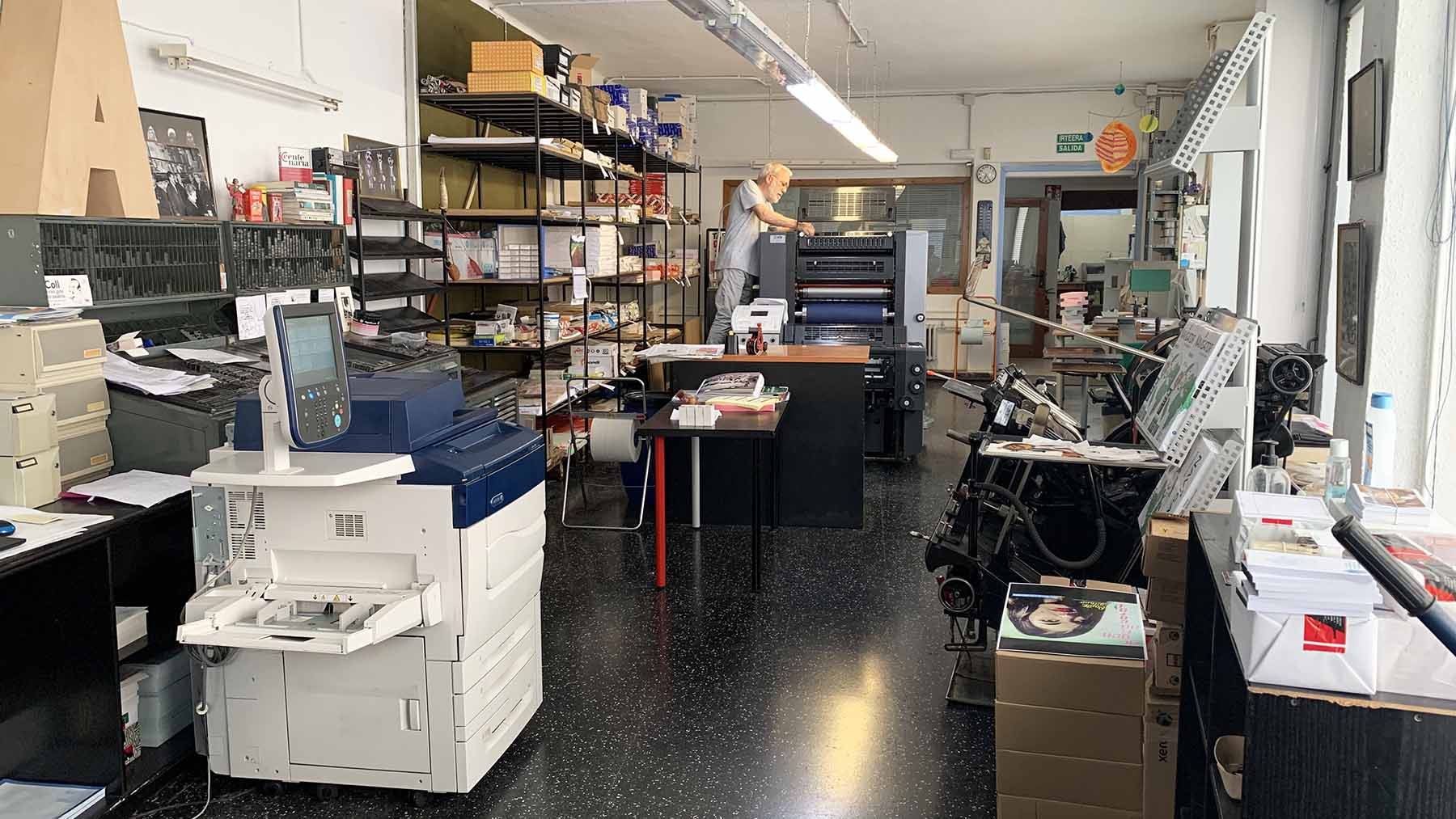 Interior de la imprenta Garbayo en Estella. Navarra.com