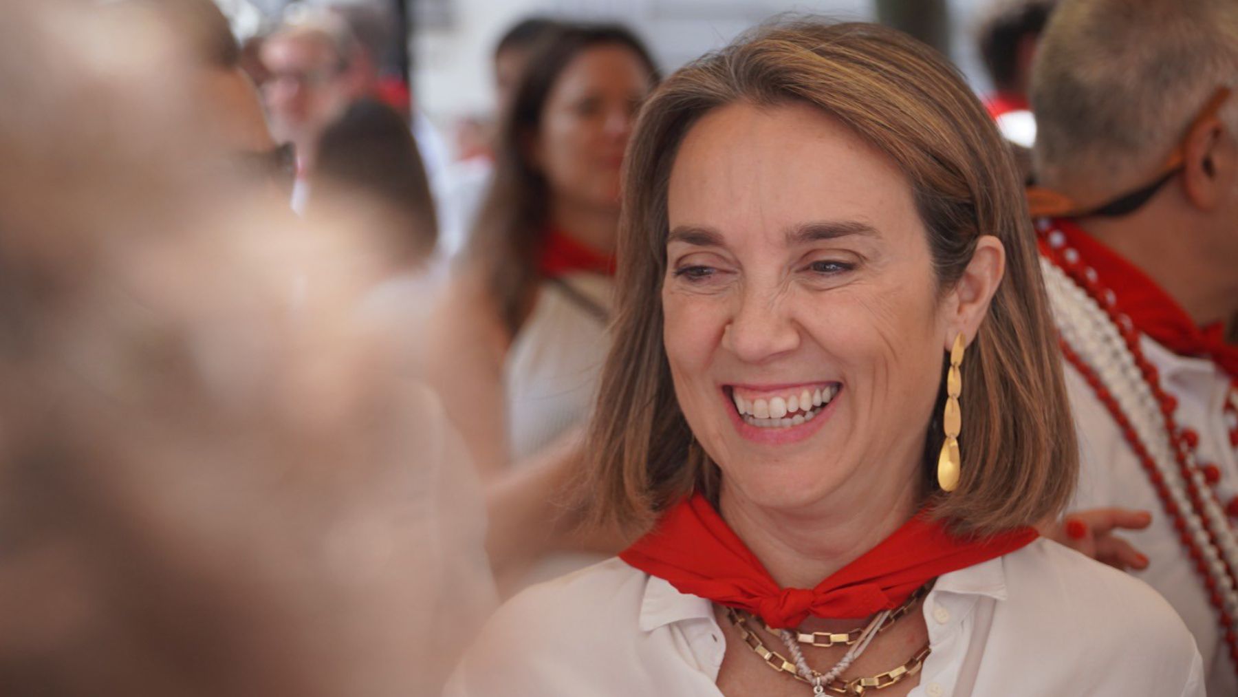 Cuca Gamarra (PP) visita Pamplona en el día de San Fermín. PP NAVARRA