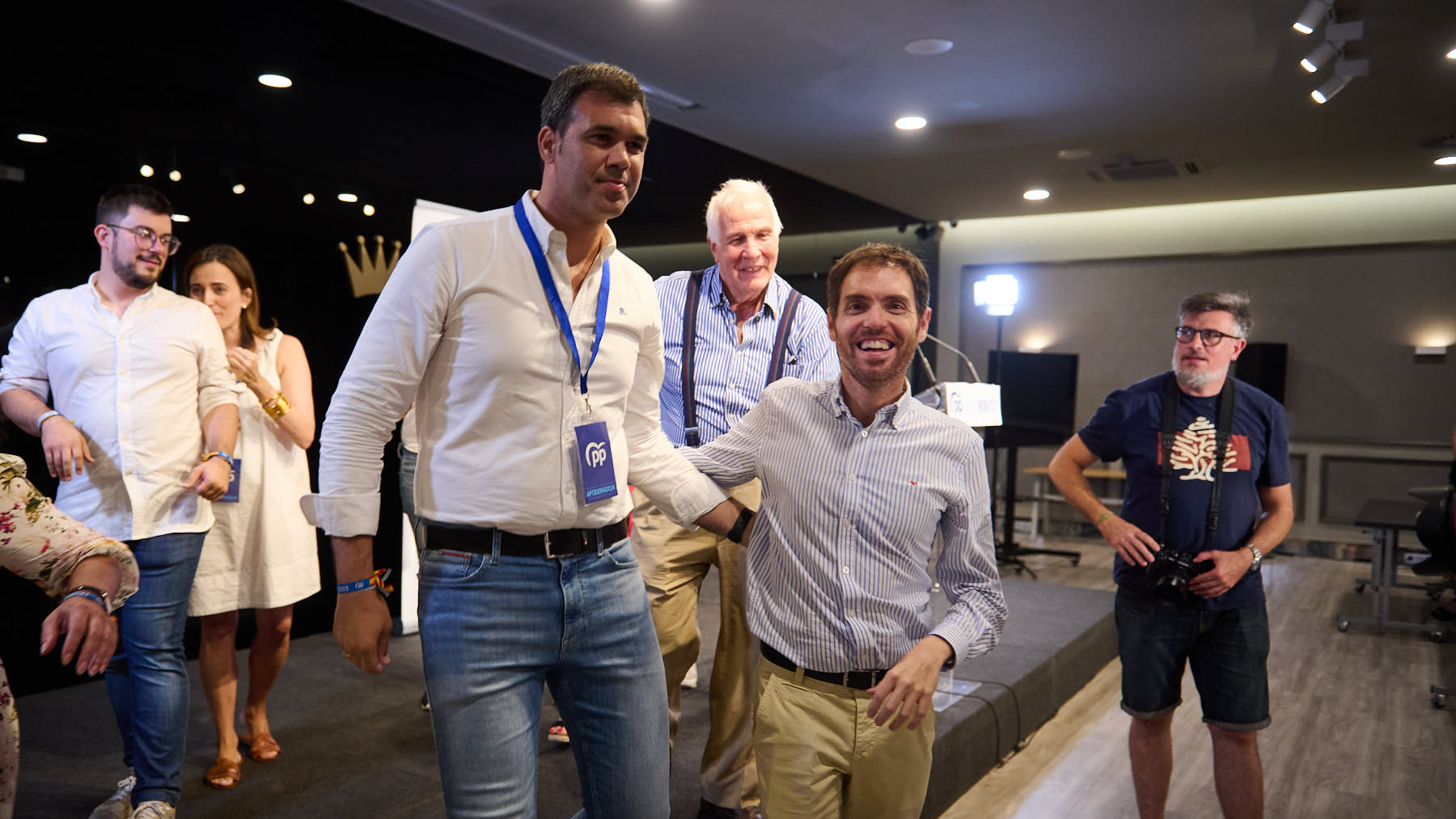 El Partido Popular de Navarra celebra la noche elctoral del 23J en Pamplona. PABLO LASAOSA