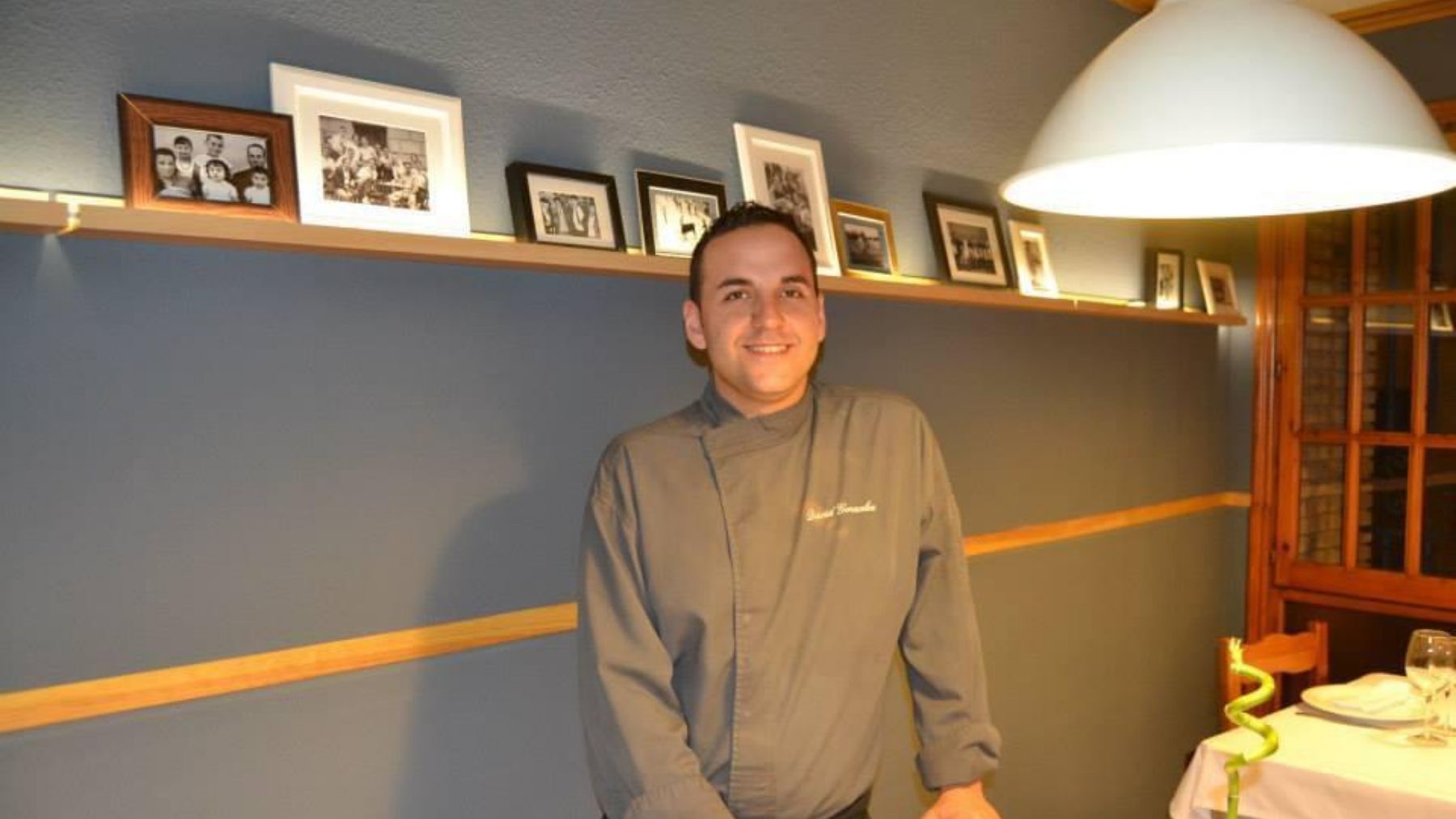 El cocinero y dueño David González Antón en La Fiterana que se encuentra en la localidad navarra de Fitero. CEDIDA