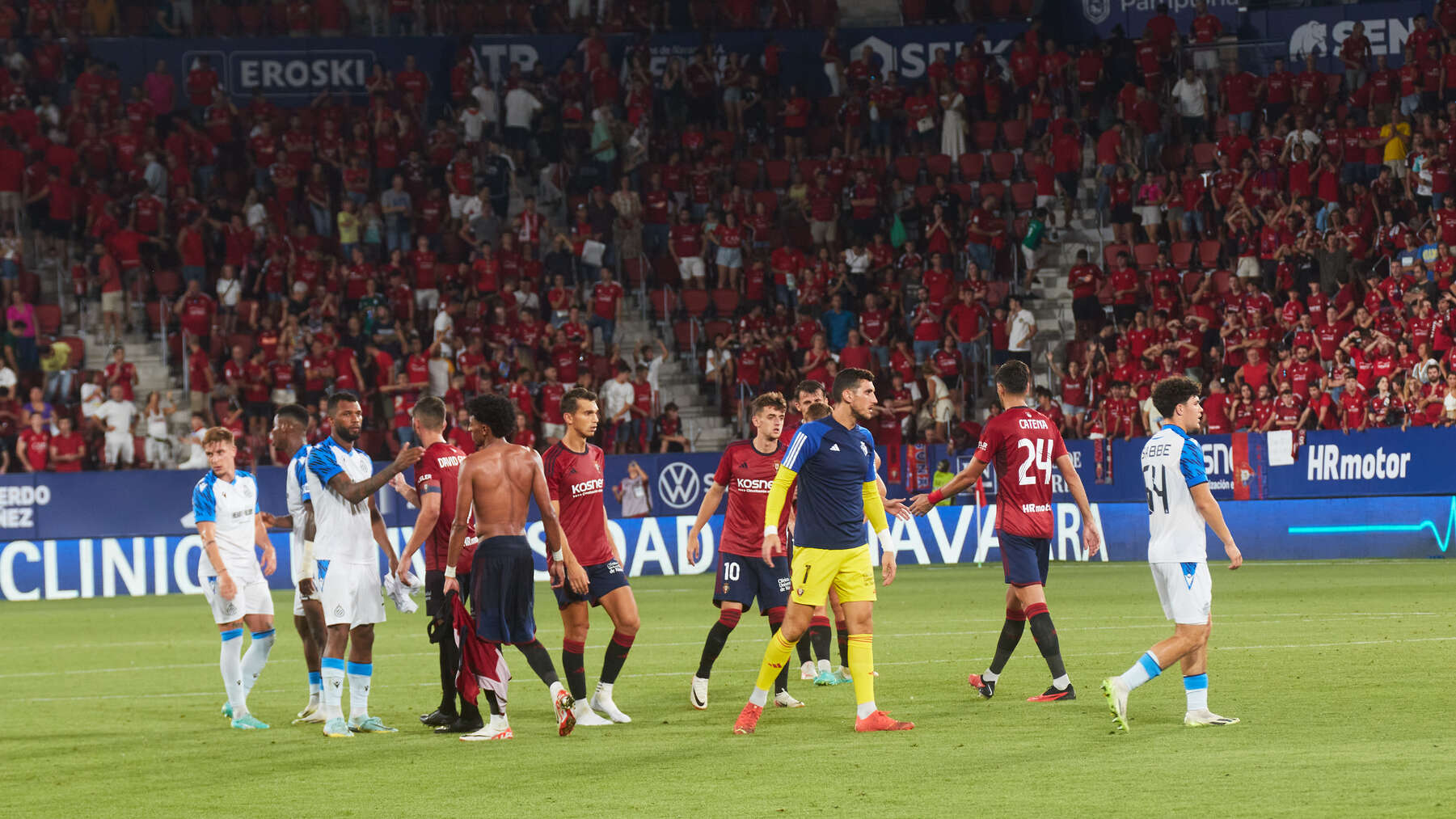 Partido de ida de la previa de la UEFA Europa Conference League entre CA Osasuna y Club Brugge disputado en el estadio de El Sadar en Pamplona. IÑIGO ALZUGARAY
