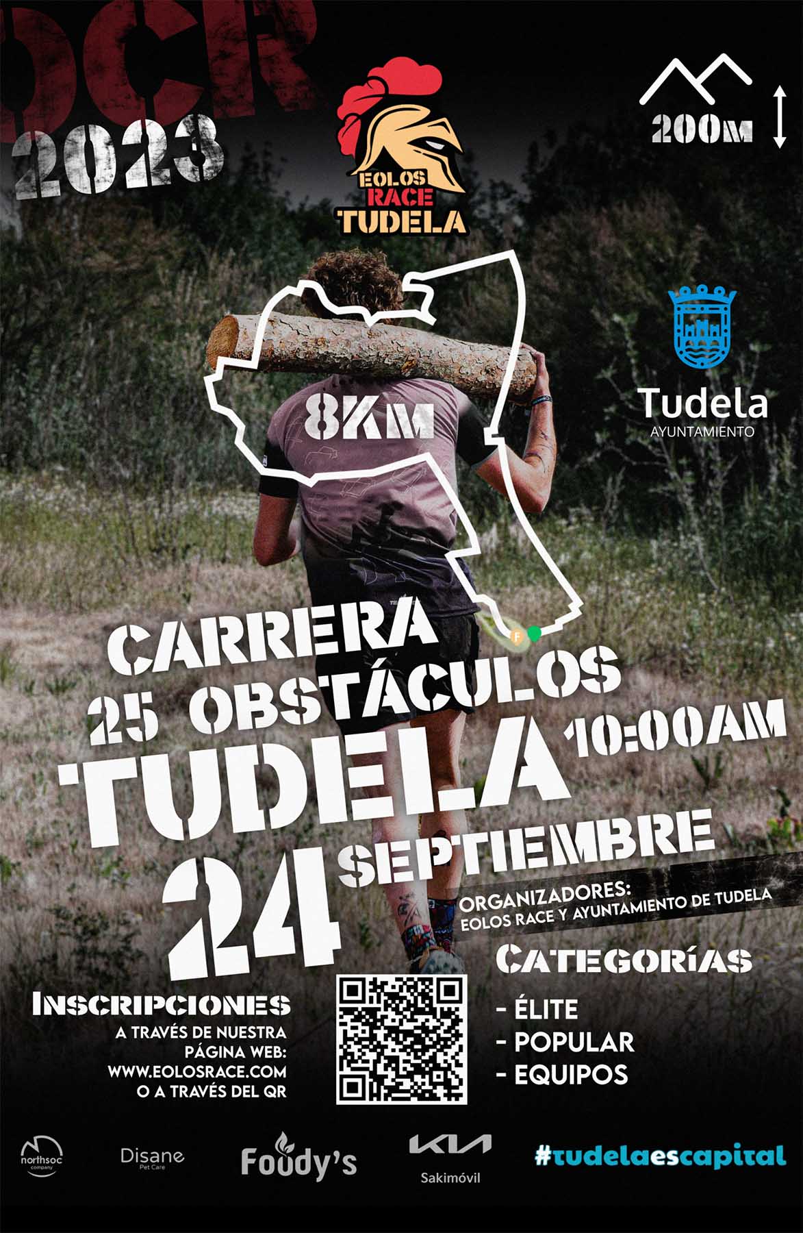 Cartel promocional de la carrera de obstáculos en Tudela. CEDIDA