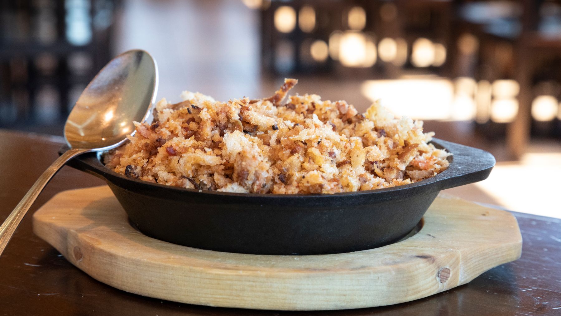 Imagen de archivo de un plato de migas de pastor en Casa Urrutia. CEDIDA