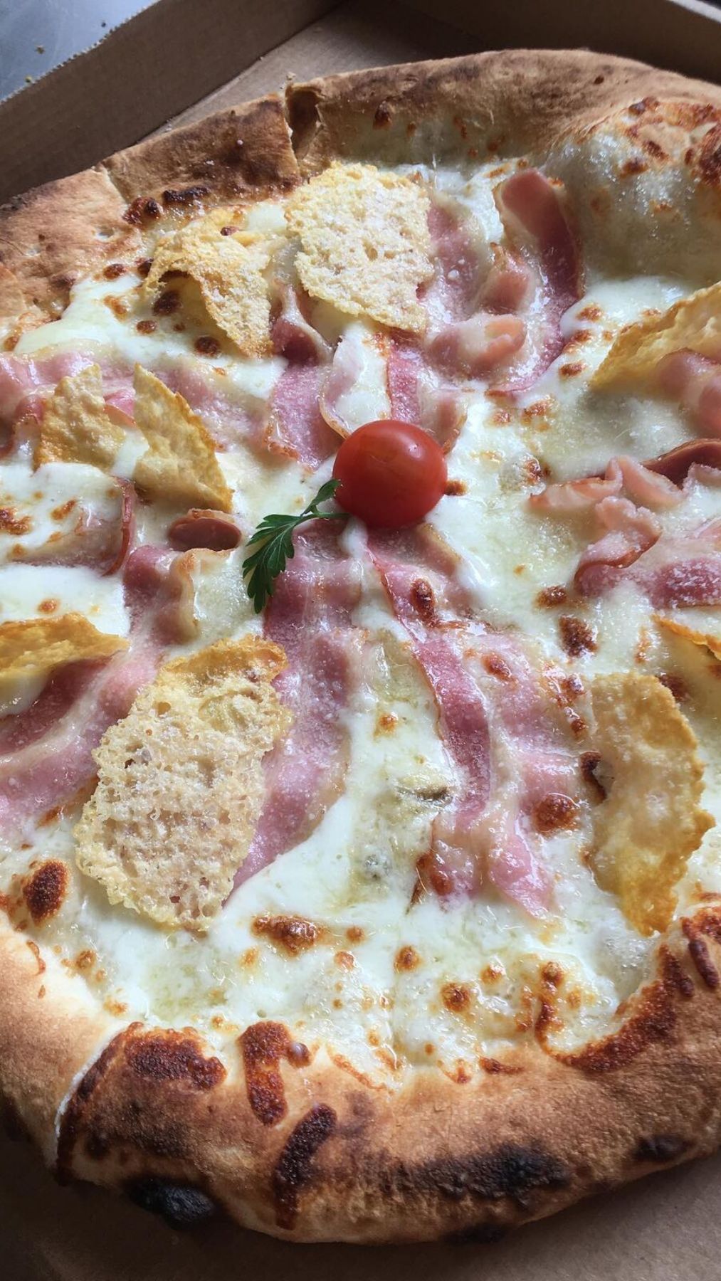 Una de las pizzas de El Molino en Larraona. El Molino