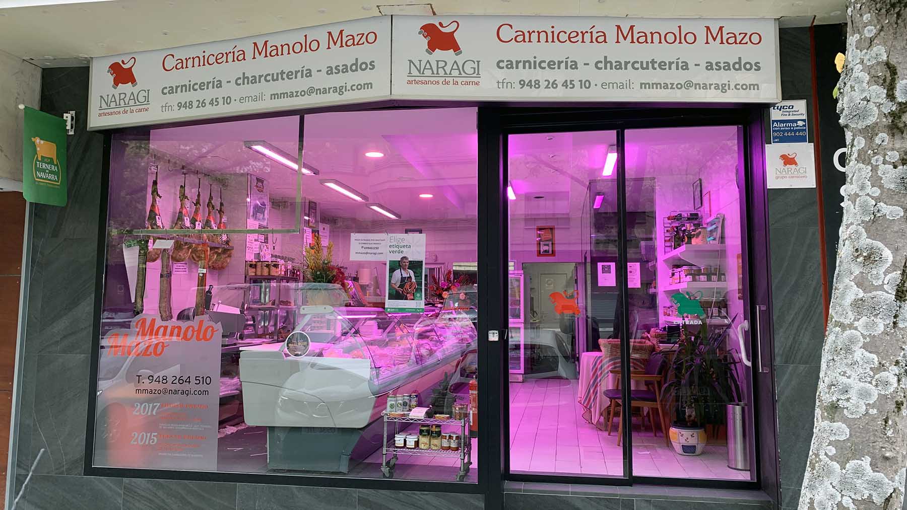 Fachada de la carnicería Manolo Mazo en Pamplona. Navarra.com