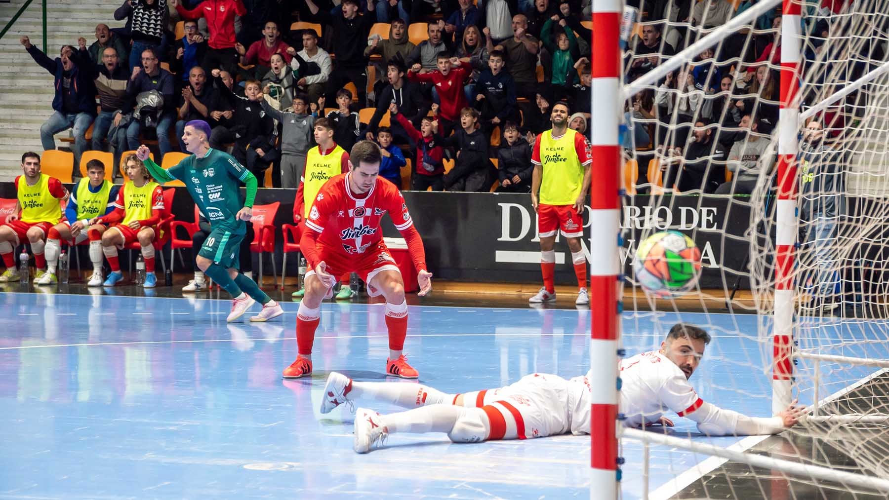Gol del empate de Osasuna Xota ante el Cartagena FS en Pamplona. @CDXOTA.